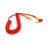Кабель мультимедійний 3.5mm M to 3.5mm M 1.5m 90° corner red Voltronic (YT-AUXSGJ(M)/(M)-1.5-R) - Image 1