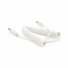 Кабель мультимедійний 3.5mm M to 3.5mm M 1.5m 90° corner white Voltronic (YT-AUXSGJ(M)/(M)-1.5-W) - Image 1