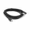 Кабель для принтера USB 2.0 AM/BM 2.0m 90° corner black Ritar (YT-AM/BM90°-2.0B) - Image 1