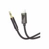 Кабель мультимедійний Lightning to 3.5mm M 1.0m silicone black HOCO (6942007625494) - Image 1