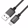 Дата кабель USB 2.0 AM to Micro 5P 1.0m black BOROFONE (6974443389029) - Image 1