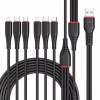 Дата кабель USB 2.0 AM to 2xLightning + 2xMicro 5P + 2xUSB-C 1.2m black XO (XO-NB196-6in1) - Image 1