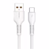 Дата кабель USB 2.0 AM to USB-C 1.0m 2.4A silicone white Denmen (DM-D42T-WH) - Image 1