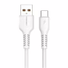 Дата кабель USB 2.0 AM to USB-C 1.0m 2.4A silicone white Denmen (DM-D42T-WH) - Image 1