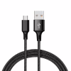 Дата кабель USB 2.0 AM to Micro 5P 2.0m 1.5A braided black XO (NB143-M2-BK) - Image 1