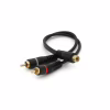 Кабель мультимедійний 1xRCA F to 2xRCA M 0.2m black Voltronic (YT-RCA(F)/2хRCA(M)-0,2CuB) - Image 1