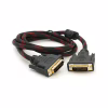 Кабель мультимедійний DVI M to DVI M 1.5m 24+1pin black/red Merlion (YT-DVI(M)/(M)NY/RD-1.5m) - Image 1