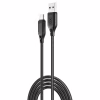 Дата кабель USB 2.0 AM to USB-C 1.0m braided black XO (NB235_C_Black) - Image 1