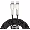 Дата кабель USB-C to USB-C 2.0m 100W metal black Baseus (CATJK-D01) - Image 1