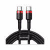 Дата кабель USB-C to USB-C 2.0m PD2.0 100W (20V/5A) red+black Baseus (CATKLF-AL91) - Image 1