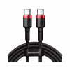 Дата кабель USB-C to USB-C 2.0m PD2.0 100W (20V/5A) red+black Baseus (CATKLF-AL91) - Image 1