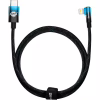 Дата кабель USB-C to Lightning 1.0m 20W 90° corner black/blue Baseus (CAVP000221) - Image 1