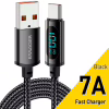 Дата кабель USB 2.0 AM to USB-C 1.0m 7A LED black Essager (EXCT-XY01-P) - Image 1