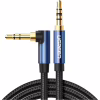 Кабель мультимедійний 3.5mm M to 3.5mm M 1.5m 90° corner AV112 blue Ugreen (60180) - Image 1