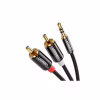 Кабель мультимедийный 3.5mm M to 2xRCA M 2.0m AV116 black Ugreen (10584) - Image 1
