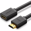 Кабель мультимедийный HDMI M to HDMI F 0.5m HD107 black Ugreen (10140) - Image 1