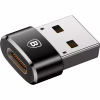 Переходник USB 2.0 AF to USB-C black Baseus (CAAOTG-01) - Image 1