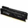 Модуль пам'яті для комп'ютера DDR4 32GB (2x16GB) 3600 MHz Fury Beast Black Kingston Fury (ex.HyperX) (KF436C18BBK2/32) - Image 1