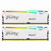 Модуль пам'яті для комп'ютера DDR5 64GB (2x32GB) 5600 MHz Beast White RGB Kingston Fury (ex.HyperX) (KF556C36BWEAK2-64) - Image 1