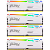Модуль памяти для компьютера DDR5 128GB (4x32GB) 5600 MHz FURY Beast RGB White Kingston Fury (ex.HyperX) (KF556C40BWAK4-128) - Image 1