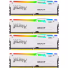 Модуль памяти для компьютера DDR5 128GB (4x32GB) 5600 MHz FURY Beast RGB White Kingston Fury (ex.HyperX) (KF556C40BWAK4-128) - Image 1