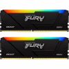 Модуль пам'яті для комп'ютера DDR4 64GB (2x32GB) 3600 MHz FURY Beast RGB Kingston Fury (ex.HyperX) (KF436C18BB2AK2/64) - Image 1