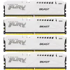 Модуль пам'яті для комп'ютера DDR5 128GB (4x32GB) 5600 MHz FURY Beast White Kingston Fury (ex.HyperX) (KF556C40BWK4-128) - Image 1