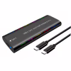 Карман внешний Dynamode M.2 SSD NVMe/SATA combo USB3.2 GEN2 Type-C aluminium black (DM-CAD-SSD10) - Image 1