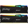 Модуль пам'яті для комп'ютера DDR5 128GB (2x64GB) 5600 MHz Beast RGB Kingston Fury (ex.HyperX) (KF556C40BBAK2-128) - Image 1