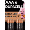 Батарейка Duracell AAA лужні 6 шт. в упаковці (5000394107472 / 81483511) - Image 1