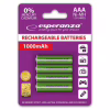 Акумулятор Esperanza AAA 1000mAh Ni-MH * 4 green (EZA102G) - Image 1
