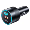Зарядний пристрій Choetech car 2хUSB-C+USB-A 130W QC3.0/PD/PPS black (TC0011-BK) - Image 1