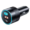 Зарядний пристрій Choetech car 2хUSB-C+USB-A 130W QC3.0/PD/PPS black (TC0011-BK) - Image 1