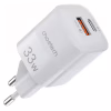 Зарядний пристрій Choetech GaN USB-A/USB-C 33W QC3.0/PD/PPS (PD5006-EU-WH) - Image 1