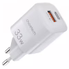Зарядное устройство Choetech GaN USB-A/USB-C 33W QC3.0/PD/PPS (PD5006-EU-WH) - Image 1