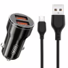 Зарядний пристрій XO CC48 Smart Metal 2USB + cable MicroUSB (XO-CC48m-BK) - Image 1