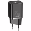 Зарядний пристрій Baseus 1xUSB 25W (USB-C) + Cable Type-C black (TZCCSUP-L01) - Image 1