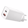 Зарядное устройство Baseus 2xUSB 65W GaN (USB-C+USB-A) white (CCGAN2L-B02) - Image 1