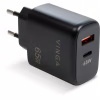 Зарядное устройство Vinga GaN 65W PD+QC 1C1A ports Wall Charger (VCPCHCA65B) - Image 1