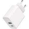 Зарядний пристрій Gembird USB-A + Type-C (PD20W + QC3.0 18W) white (TA-UC-PDQC20-01-W) - Image 1