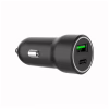 Зарядний пристрій Gembird 1xUSB-A (18W QC3.0) + 1xUSB-C (20W PD) black (TA-UC-A2PDQC20-CAR-01) - Image 1