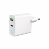 Зарядний пристрій Gembird 1xUSB-A + 1 Type-C (PD20Вт + QC3.0 18Вт) white (TA-UC-PDQC20L-W-01) - Image 1