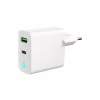 Зарядное устройство Gembird 1xUSB-A + 1 Type-C (PD20Вт + QC3.0 18Вт) white (TA-UC-PDQC20L-W-01) - Image 1