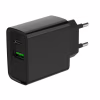 Зарядний пристрій Gembird 1xUSB-A + 1 Type-C (PD20Вт + QC3.0 18Вт) black (TA-UC-PDQC20-01-BK) - Image 1