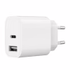 Зарядний пристрій Gembird 1xUSB-A+1xUSB-C 5V/2.4A (12W) white (TA-UC-2AC12-01) - Image 1