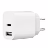 Зарядное устройство Gembird 1xUSB-A+1xUSB-C 5V/2.4A (12W) white (TA-UC-2AC12-01) - Image 1
