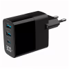 Зарядний пристрій Gembird 2хUSB-A (QC3.0 18W) + 1хType-C (PD20W) LCD black (TA-UC-PDQC30LCD-BK-02) - Image 1