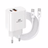 Зарядний пристрій RivaCase 2хUSB-А + Type-C PD 20W+QC3.0 кабель Type-C white (PS4102 WD4 (White)) - Image 1