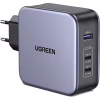 Зарядний пристрій Ugreen 3xUSB 140W (2хUSB-C+USB-A) Gan CD289 with C to C Cable 1.5m (90549) - Image 1