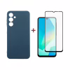 Чехол для мобильного телефона Dengos Samsung Galaxy A16 5G Carbon + glass (Blue) (DG-KM-122) - Image 1